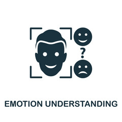 Emotion Understanding icon. Monochrome simple Neuromarketing icon for templates, web design and infographics