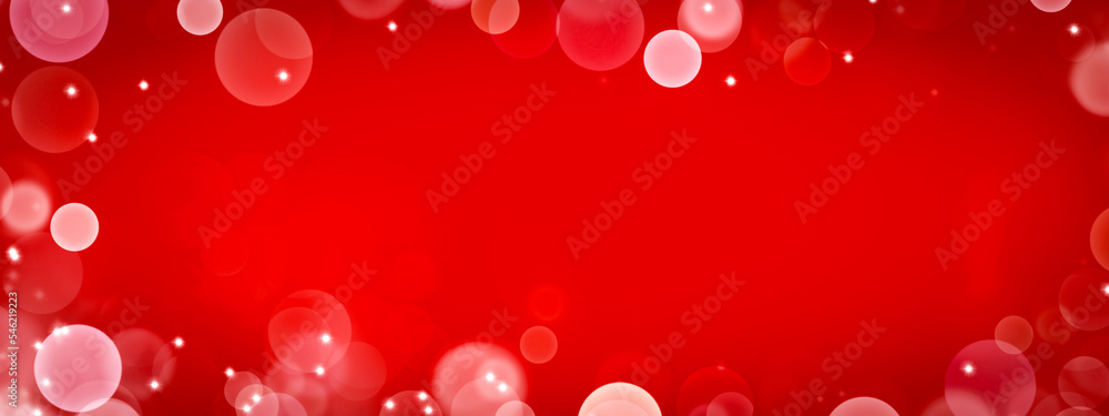 Canvas Prints red christmas background with bokeh