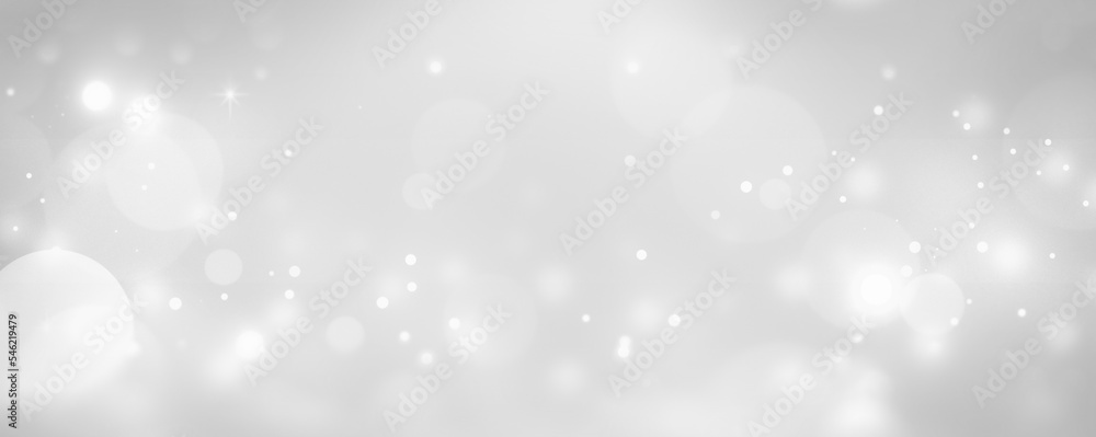Canvas Prints abstract silver background with bokeh christmas background