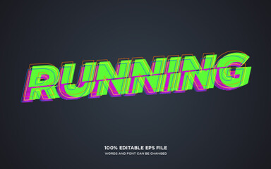 Running editable text style effect