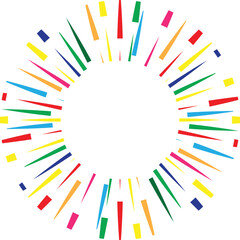 Obraz premium Lines in Circle Form . Vector Illustration .Technology round Logo . Circular Design element for patterns , backgrounds , brochures, posters . Abstract concentric stripes Geometric shape .