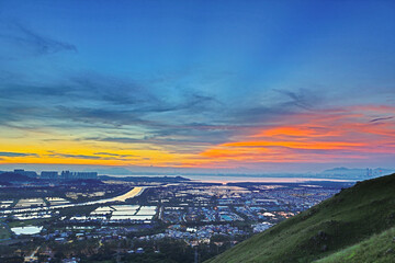 twilight of the yuen long, hong kong 29 July 2012