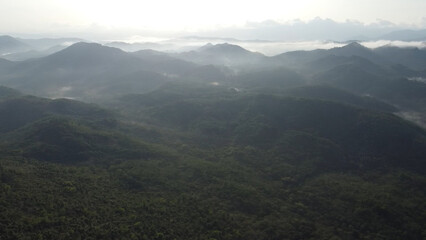 Fototapeta na wymiar Cloudy Hills, Meratus Geopark, Indonesia