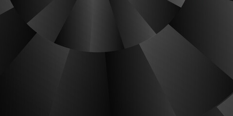 Black abstract geometric background. Modern shape concept. 3D vector illustration.