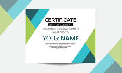 Certificate of Appreciation or achievement. Print ready designed for diploma, award, business, university, school, and corporate