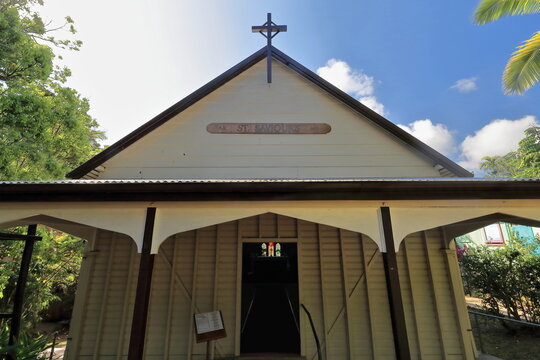 Front of St.Saviour's Anglican Church on Coondoo Street. Kuranda-Australia-261