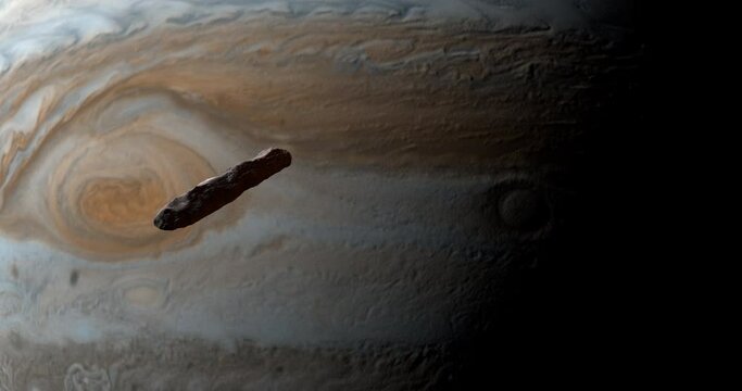 Oumuamua, interstellar object, orbiting around Jupiter planet