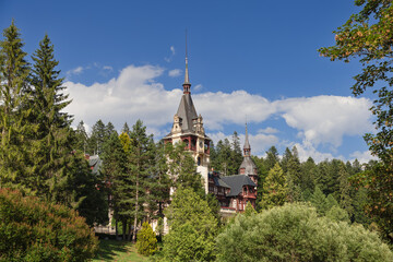 Located at base of Bucegi Mountains, in the picturesque place known as the Piatra Arsa Mountains, Peles Castle became the favorite residence of his creator and owner King Carol I, Sinaia, Romania