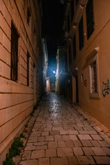 Fototapeta na wymiar beautiful christmas street in corfu greece