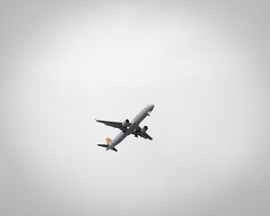 passenger plane is landing