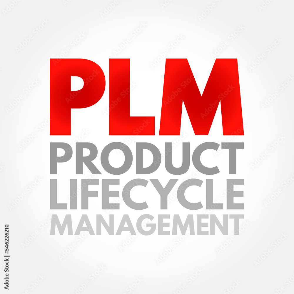 Poster plm product lifecycle management - process of managing the entire lifecycle of a product from its in