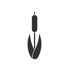 reed bush icon isolated on white