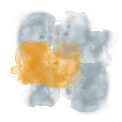 Grey Abstract Transparent Watercolor