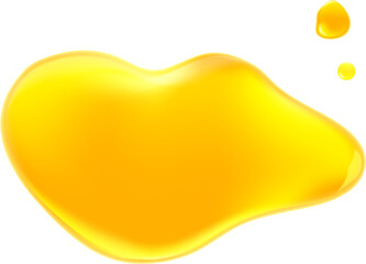 Yellow syrup puddle