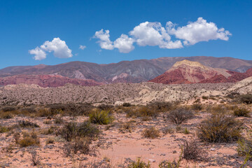 Serranias del Hornocal, wide colored mountains, Argentina. Quebrada de Humahuaca and the colorful mountains, Salta - Argentina