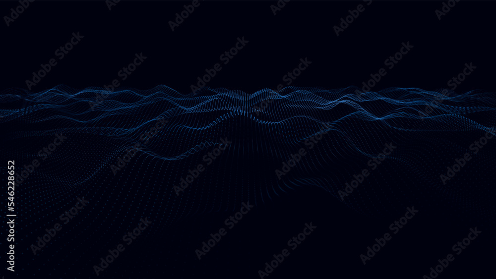 Poster abstract futuristic background. big data visualization. network connection. data transfer. 3d render