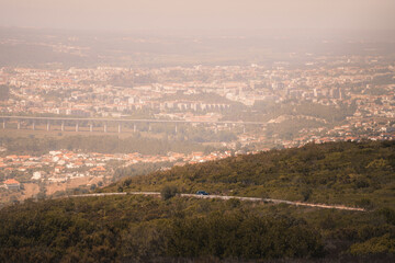 Vista do topo de um monte perto de Leiria