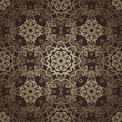 Seamless wallpaper. Islamic motif background.