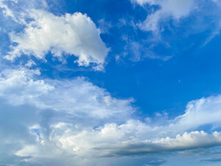 Cloud with the blue sky in the  Sunny day