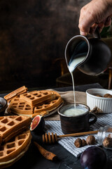 Gofry słodkie śniadanie