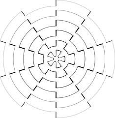 Obraz premium Abstract circle wavy Lines Background . Vector .