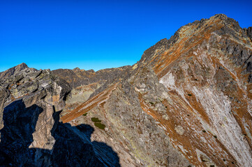 Rocky peaks in the Tatra National Park, SLovakia.