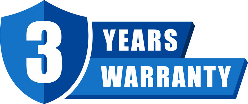 3 year warranty vector icon. minimal warranty logo