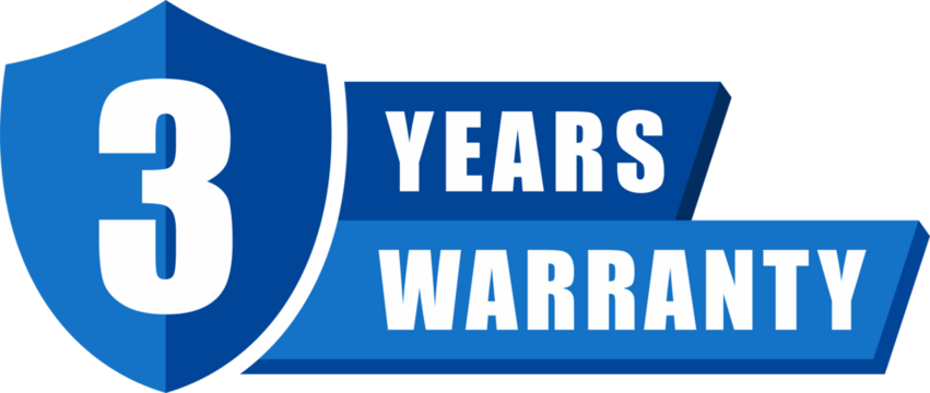 3 year warranty vector icon. minimal warranty logo