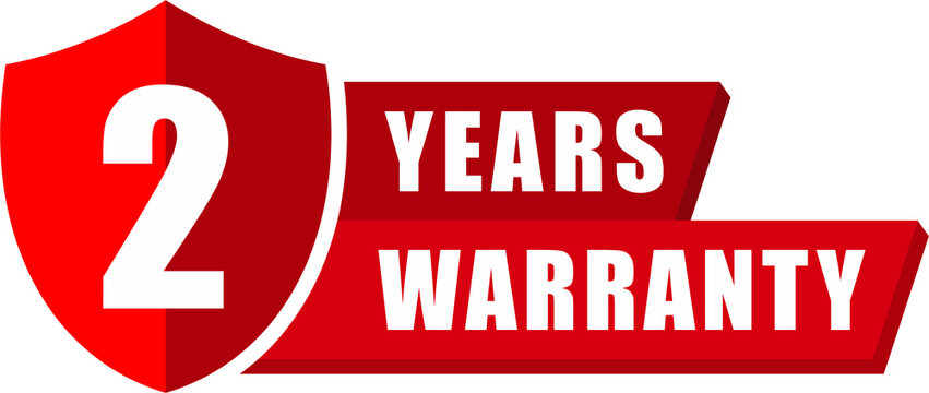 2 year warranty icon, two year warranty, promotional vector icon