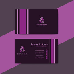 Purple business identity card template concept