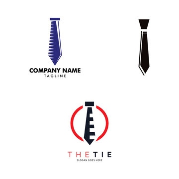 Set of Tie Icon Vector Logo Template Illustration Design