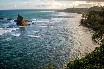 View of nature of island Dominica, Caribbean