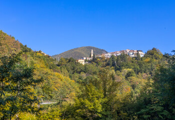 View of the small village of Chiusola, La Spezia Province, Italy