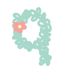blooming flower q Lowercase