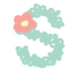 Behangcirkel blooming flower S Uppercase © Apollo no.64