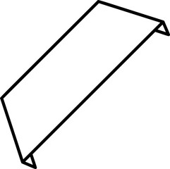 Black line label template banner vector illustration. Contour curved shape tags, bookmarks or labels with blank space for message for special offer marketing.