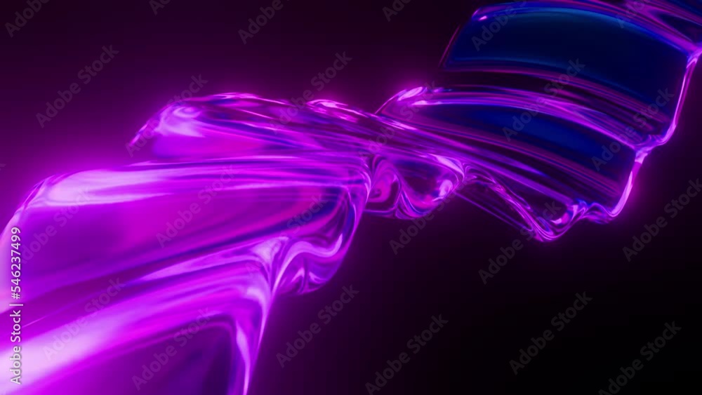 Poster abstract neon wave surface. wavy color line. liquid multicolored glowing curved wavy line. neon cybe