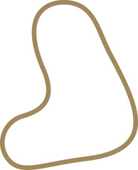 Abstract organic frame shape vector illustration. Minimalistic liquid form border, organic stain or geometric rim spot for modern abstract design or trendy fashion pattern