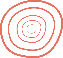 Abstract concentric organic shape vector illustration. Minimalistic liquid form, organic stain or geometric spot for modern abstract design or trendy fashion pattern