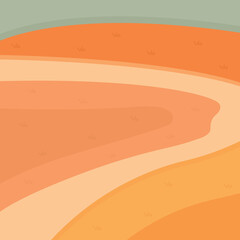 Vector illustration: autumn simple minimal geometric flat style. Nature colorful landscape geometric illustration.