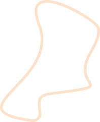 Abstract organic frame shape vector illustration. Minimalistic liquid form border, organic stain or geometric rim spot for modern abstract design or trendy fashion pattern