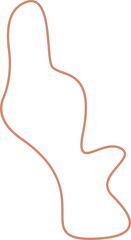 Abstract organic frame shape vector illustration. Minimalistic liquid form border, organic stain or geometric rim spot for modern abstract design or trendy fashion pattern