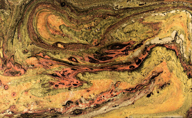 Marble Gold Mixed Ink Pattern.