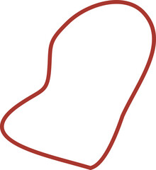 Abstract organic frame shape vector illustration. Minimalistic liquid form border, organic stain or geometric rim spot for modern abstract design or trendy fashion pattern