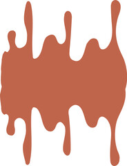 Drip Border Illustration Of A Chocolate Drop