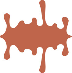 Drip Border Illustration Of A Chocolate Drop