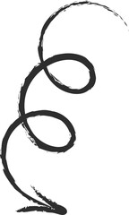 Sketchy grunge arrows vector illustration. White twisted and curled hand drawn chalk style arrow, spiral and curved doodle pointer isolated for hand drawn infographic design