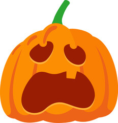 Flat Halloween Illustartion Halloween Jack O Lantern