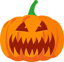 Flat Halloween Illustartion Halloween Jack O Lantern