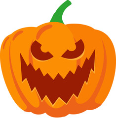 Flat Halloween Illustartion Halloween Jack O Lantern